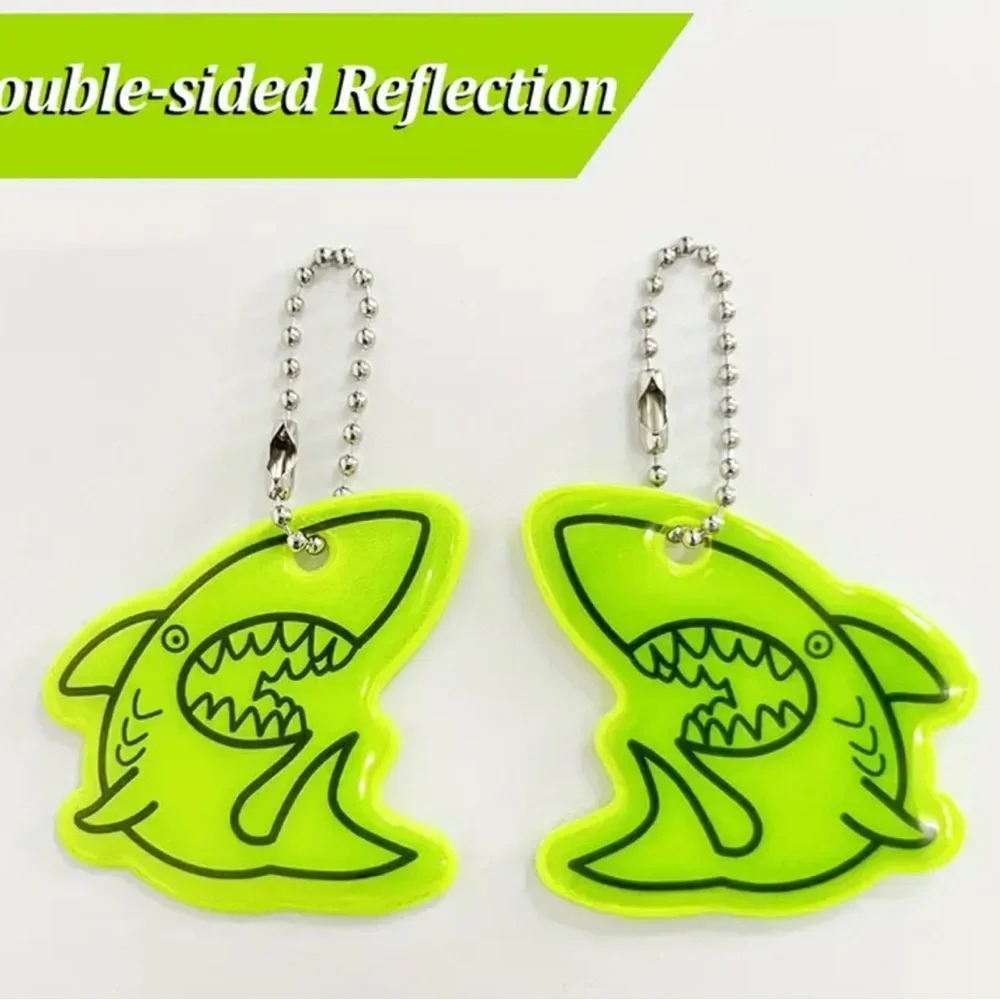 New Reflective Neon  Shark Keychains ( 2 )